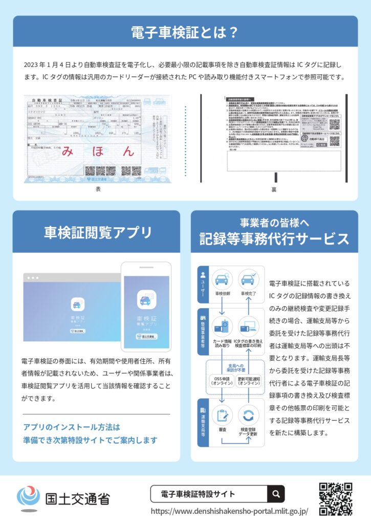 ツカサ工業株式会社 | 2023/1/4車検証が電子化されます